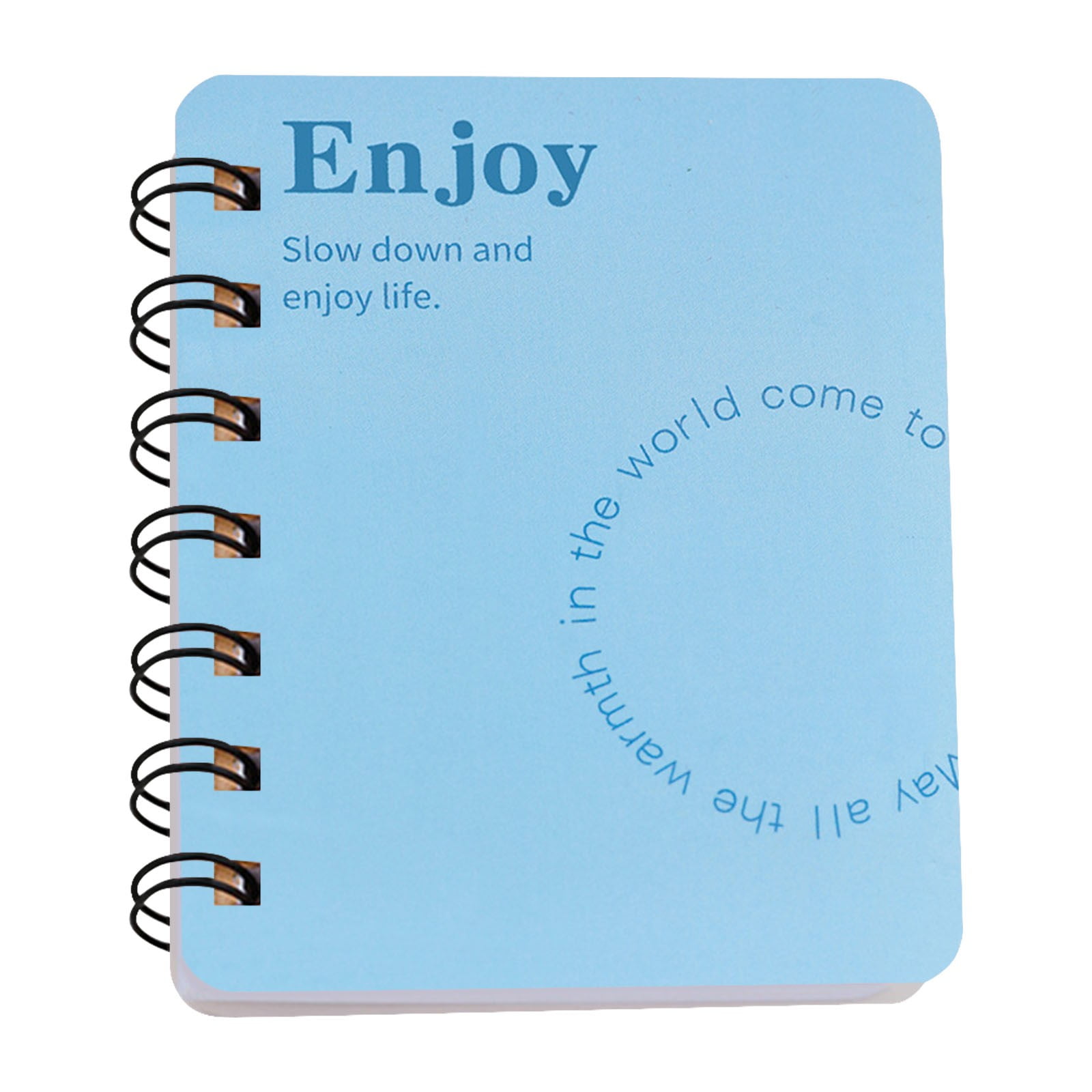 Blue Bound Notebook Blank Pages Portable Planner And Compact Memo Notebook for Drawing Journaling and Doodling