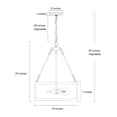 thumbnail image 4 of LNC 3-Light Farmhosue Wood Chandelier With Double-Layer Wood Grain Circle for Kitchen Island, 4 of 12