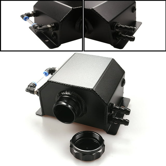 Réservoir d'Expansion de Liquide de Refroidissement, Réservoirs de Liquide de Refroidissement pour Voiture 2 L avec Bidon de Vidange, Réservoirs de Liquide de Refroidissement, Réservoirs de Respirateur d'Huile, Récupérateur d'Huile, Bidon de Récupération d'Huile Universel, Universel, Réservoir de Respirateur d'Huile, Réservoirs Universels Buzhi