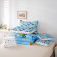 thumbnail image 6 of Manfei Kawaii Cars 7pcs Queen Bedding,Boys Friendly Print Bedding Comforter Set Queen,Blue,Polkadot Reversible, 6 of 7