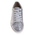 thumbnail image 5 of Badgley Mischka Girls Glitzy Sneakers. (Little Kids Big Kids), Silver, Size: 12, 5 of 6