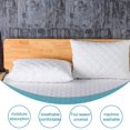 thumbnail image 4 of Quilted Pillow Protector Cover Soft Zippered Encasement for Bedroom Comfort, 4 of 9