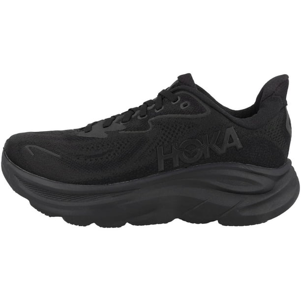 Zapatillas Hoka Clifton 10, tejido jacquard negro, para mujer