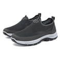 thumbnail image 6 of Domuza Mens Thick-Soled Mesh Breathable Casual Shoes Slip-On Soft Sole Sports Shoes with Ortho Arch Support Anti-Slip Properties Suitable Gray 9 (EU-43), 6 of 7