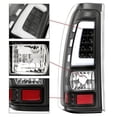 thumbnail image 3 of Suitable for LED Tail Lights Compatible with 1999-2006 Chevy Silverado 1999-2002 GMC Sierra 1500 2500 3500 LED Tube Bar Taillight Lamp (Clear Lens+Black Housing), 3 of 9