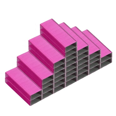 Uxcell Staples for Stapler, 2 Pack #10 Mini 3/16 Inch Length Staples for Office Supplies, Rose Red