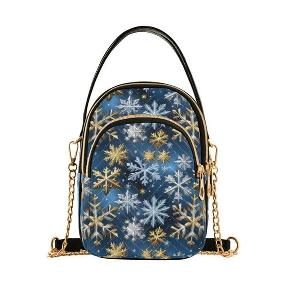 joogoo Women Snowflakes Chain Crossbody Bags Shoulder Handbag Phone Purse