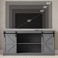 thumbnail image 6 of Furmax 65 inch TV Stand Entertainment Center with Sliding Barn Doors and Storage,Gary, 6 of 8