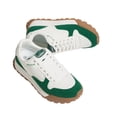 thumbnail image 4 of LUCKY STEP Comfort Retro Color Blocked Sneakers Fashion Casual Shoes,White&Green,Womens, 4 of 6