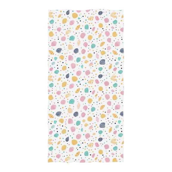 Oversized Beach Towel Extra Large Absorbent Microfiber Bath Towels Soft Quick Drying Seashells and Dots 74"x37"