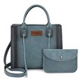 thumbnail image 3 of Wrangler Tote Bag for Women Western Cowhide Purse and Wallet Set, Jean, 3 of 8