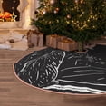 thumbnail image 5 of Xecao Star Gazing Cat Illustration Pattern Christmas Tree Skirt Round Xmas Tree Mat Base Cover for Holiday Home Decorations-36", 5 of 6