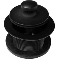 Westbrass D3344-01 1-1/2" NPSM Twist & Close Bathtub Drain, Matte Black