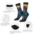 thumbnail image 4 of Lukts Neon Seahorse Underwater Realm Pattern Womens Crew Soft Moisture-wicking Socks,Moisture Control Crew Socks,Mid Calf Socks, 4 of 6