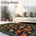 thumbnail image 2 of ODIKA 2'x3' Machine Washable Non-Slip Area Rug, Migration Decorative Accent High Traffic Rug with Pad, Blue, 593079, 2 of 8