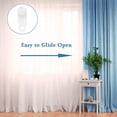 thumbnail image 3 of shiyou-50 Pcs Curtain Track Gliders Curtain Rod Sliders Window Traverse Rod Sliders Plastic Curtain Rail Sliders Ceiling Roller Track Hooks for Window and Shower Curtain Tracks, 3 of 4
