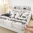 thumbnail image 3 of Homewish Teens Happy Camping 3pcs Twin Sheet Sets,Adventure Theme Twin Fitted Sheet,Car Theme Breathable Flat Sheet,Luxury Bedroom Decor, 3 of 7