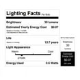 thumbnail image 6 of Feit Electric BP7C7/827/LED/4 0.6W 7W Equivalent 30 Lumen Candelabra Base Four LED C7 Night Light Bulb, 2.1"H x 0.9"D, 2700K (Soft White), 4 Piece, 6 of 7