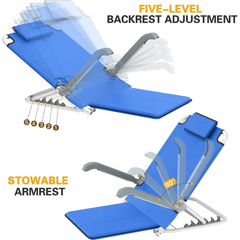Adjustable Bed Backrest Support, Foldable Sit-up Back Rest Portable Elder  Disability Nursing Backrest for Neck Head Lumbar Support