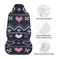 thumbnail image 5 of Sikiie Pixel Heart Winter Car Seat Protector 2 Pack Car Seat Cushion Mat, Car Seat Covers for SUV, Truck, Van, 5 of 7