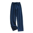 thumbnail image 3 of Xuniizn Mens Pajama Pants, Lightweight Plaid Print Elastic Waistband Drawstring Casual Home Pajamas, Breathable Soft Comfy Sleep Pants, 3 of 4