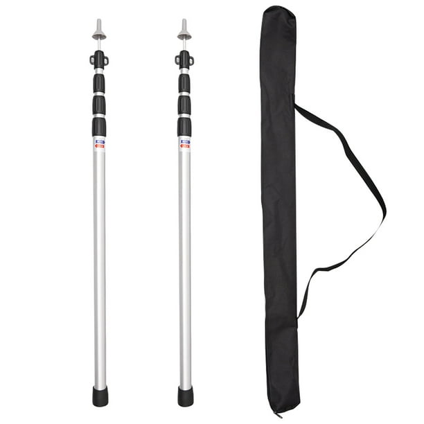 Hands Diy 2pcs Telescoping Tarp Poles 98 Inch Adjule Tent Aluminum Camping Rods With Anti Slip Removable Silicone Top Cover For Canopy Awning Backpacking Com