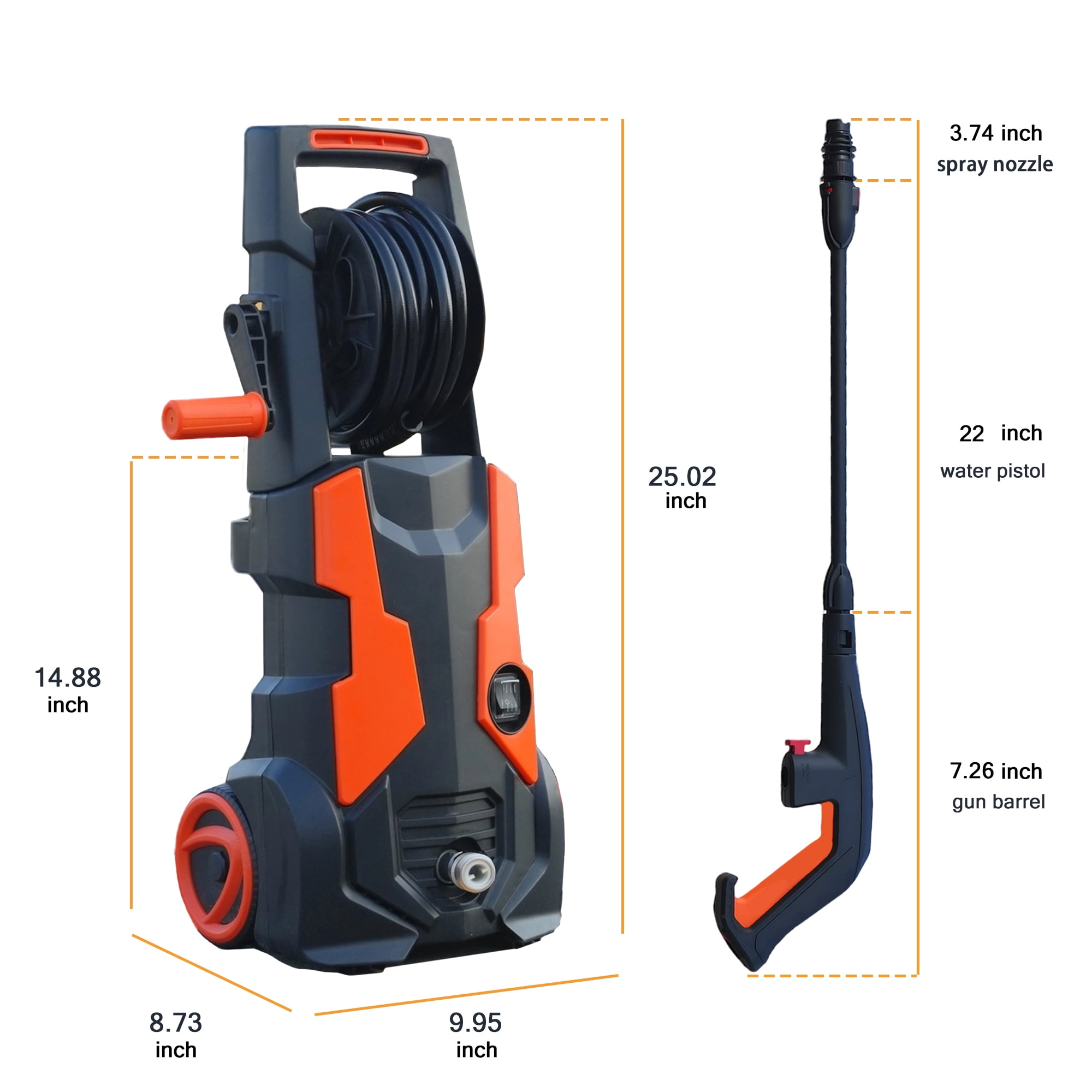 ONAIL  Electric Pressure Washer,5000 PSI Extreme Cleaning Power & 2.8 GPM High Flow Rate,5 Quick Connect  Nozzles, for Cars, Patios, and Floor Cleaning