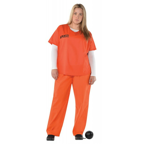 Orange Inmate Adult - Plus Size - Walmart.com