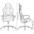 thumbnail image 7 of Comfy Rolling Video Game Chair for Adults, Ergonomic Office Chair with Lumbar Support, Height Adjustable Reclining Gaming Chair for Office, Home, Bedroom, Grey, 7 of 7