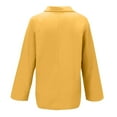 thumbnail image 5 of FRSASU Plus Size Long Sleeved Shirt Women's Solid Color Tops Long Sleeved Loose Cotton and Linen Loose Shirt Blouse V-Neck Tops Yellow 6(M), 5 of 7