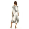 thumbnail image 3 of Moa Collection Women's Basic Round Neck 3/4 Sleeves A-line Casual Maxi Dress, 3 of 4