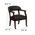 thumbnail image 6 of Flash Furniture Diamond Black LeatherSoft Conference Chair with Accent Nail Trim and Casters, 6 of 12