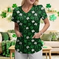 thumbnail image 5 of UngA Womens St Patricks Day T Shirts Short Sleeve V Neck Colorful Graphic Print Tees Tops Pockets Soft Loose Fit St.Patricks Day Shirts Women,L, 5 of 8