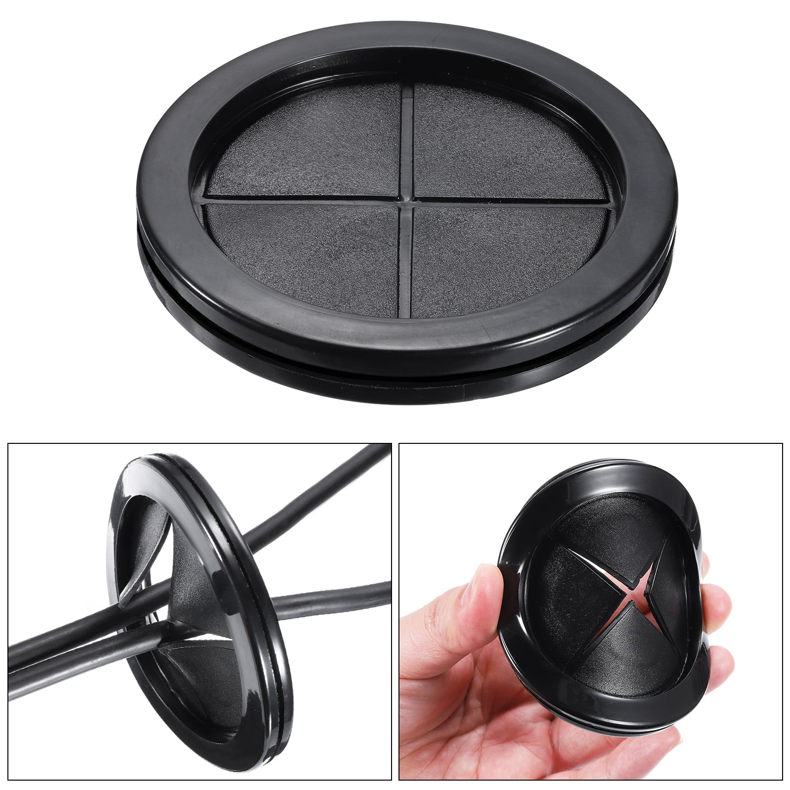 Rubber Grommet Round Double-Sided Mount Dia 120 mm ID 110 mm for Wire Protection Pack of 8