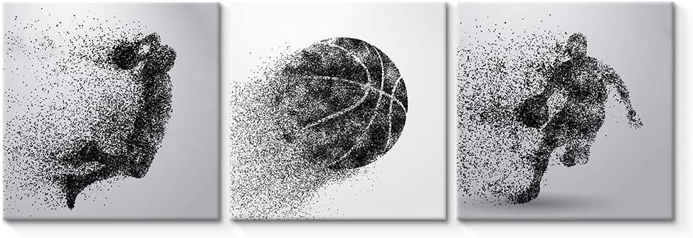Canvas Art Paintings Still Life Art Basketball Lovers Painting Wall Pictures for Living Room Gym Home Decor Party Decorations with Framed