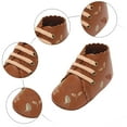 thumbnail image 6 of Quealent Baby Boys Girls Anti-Slip Sneakers Soft Ankle Boots Toddler First Walkers Newborn Crib Shoes Brown for Size 4.5, 6 of 9