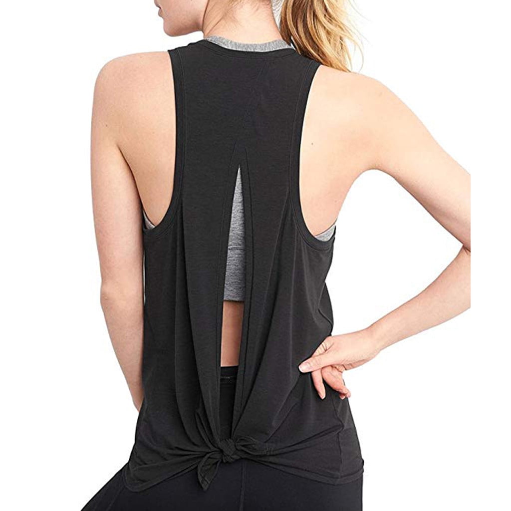 Tie Workout Racerback Tank Tops 