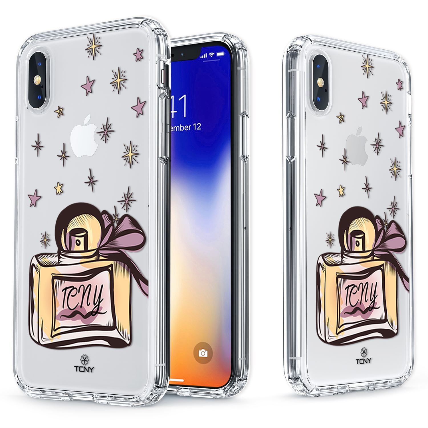 Iphone X Iphone Xs Perfume Case True Color Clear Shield Cute Girly Perfume Bottle Stars Printed On Transparent Back Soft Hard Slim Shockproof Dustproof Protective Bumper Cover Walmart Com