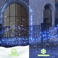 thumbnail image 6 of Magshion 75ft Outdoor & Indoor Christmas Fairy Lights with 8 Mode Controller, 200 Bulbs and Timer, Reusable Blue Color String Light for Holiday Decorations, Powered by Charge, 6 of 10