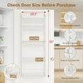 thumbnail image 6 of Delamu 5-Tier over Door Metal Spice Rack, over The Door Pantry Organizer, Hanging Shelf for Kitchen Storage and Organization, White 50 inch, 6 of 9