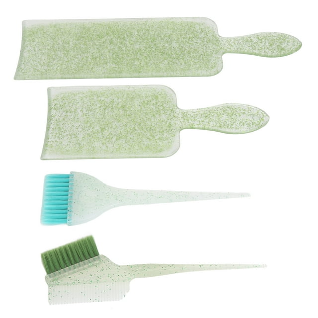 Hair Coloring Board Kit, Bleaching Foiling Multi Function Professional Hair Dyeing Board Brush Kit for Women for Beauty Salon Green