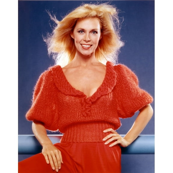 Elaine Joyce posed in Red Dress Photo Print (24 x 30)