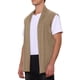 thumbnail image 4 of INSPIRAR CHIC Chaleco de Hombre Sin Mangas con Frente Abierto y Dobladillo Asimétrico 46 Caqui, 4 of 5