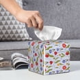 thumbnail image 5 of Goofa Tulips Flowers Tissue Box Cover PVC Leather Tissue Holder Square Facial Tissue Case Facial Paper Organizer Dispenser for Bathroom, Vanity Countertop, 5 of 8