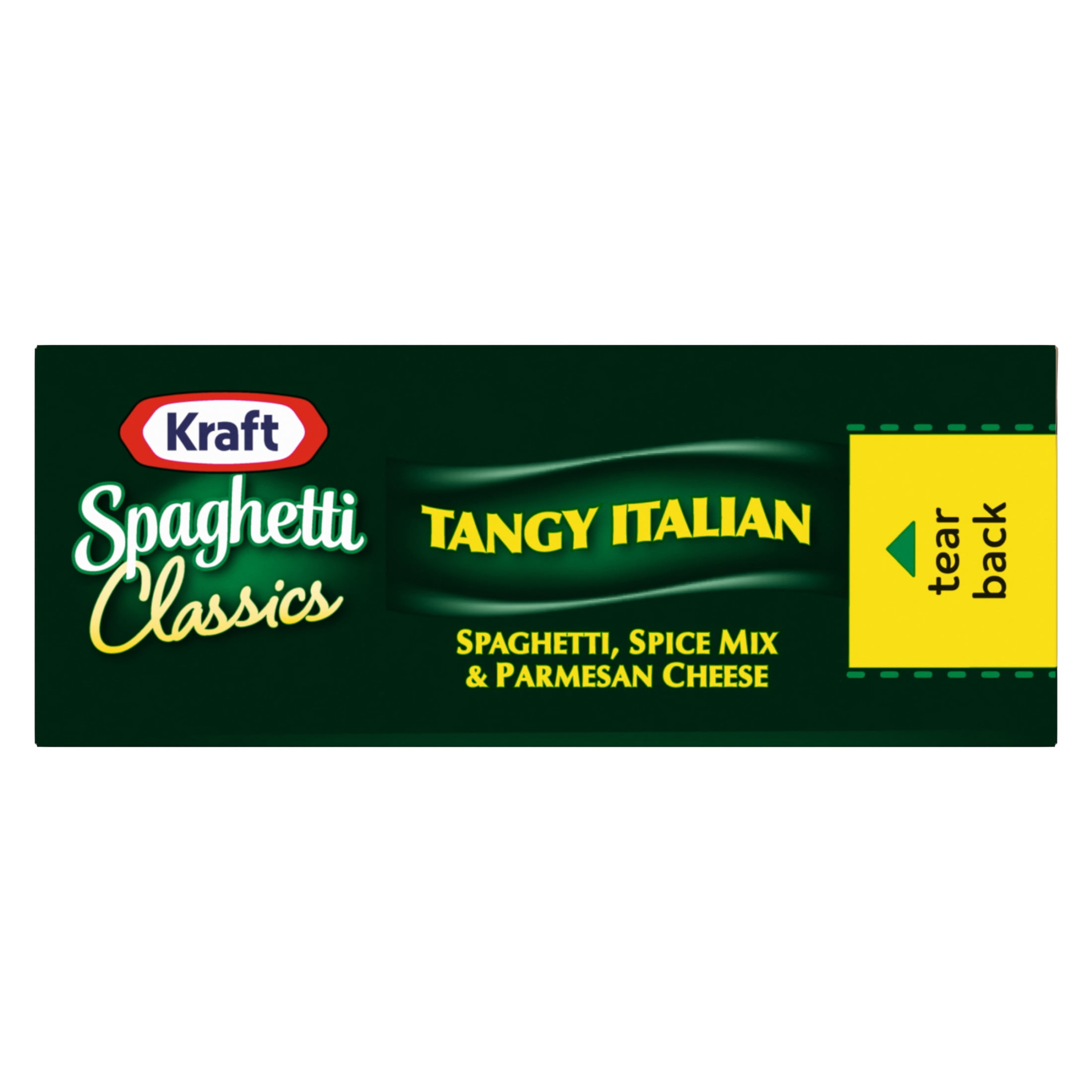 (6 pack) Kraft Spaghetti Classics Tangy Italian Spaghetti, Spices, & Parmesan Cheese Meal Mix, 8 oz Box