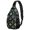 Geometric Diamond Black Pattern, variant on Geometric Triangle Beige Pattern Sling Backpack, Unisex Daily Travel Sling Pack with Side Mesh Pockets, Breathable Padded Back Gift Ideas for Holiday Birthday Gifts