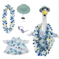 thumbnail image 6 of Sruoe Porch Goose Outfits, Summer Yard Floral Dress Goose Clothes Dress, Duck Clothes for 23 Inch Lawn Goose, Outdoor Porch Decor Goose Clothing, Goose Costume for Courtyard Lawn Outdoor Decor, 6 of 8