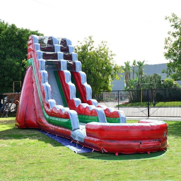 JumpOrange PVC vinyl 19 ft Multi-theme Playground Slides