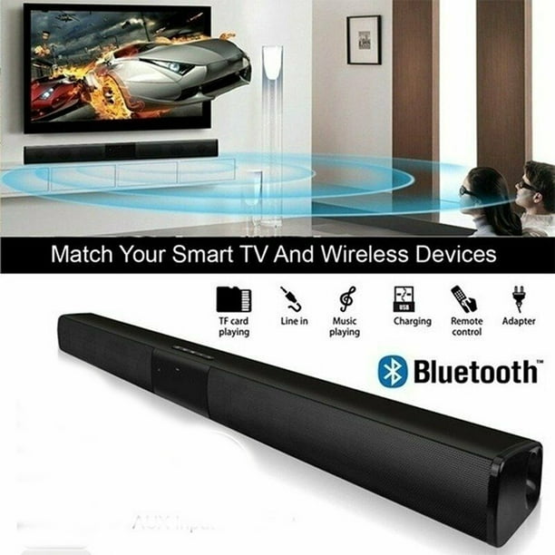 Acheter Barre de son Bluetooth sans fil, système de haut-parleurs, TV, Home  cinéma, barre de son, caisson de basses, Style: pilote à 2 paroles