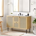 thumbnail image 2 of Modway Chaucer 48" Single Sink Wood & Metal Bathroom Vanity in Oak and White, 2 of 17